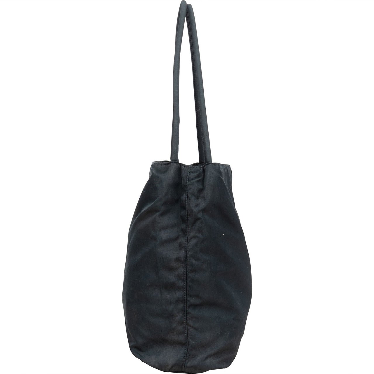 Prada Prada Blue Nylon Triangle Shoulder Bag Zwart