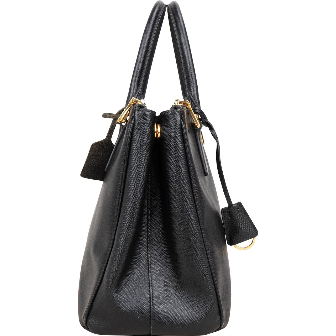 Prada Prada Saffiano Leather Galleria Handbag Zwart