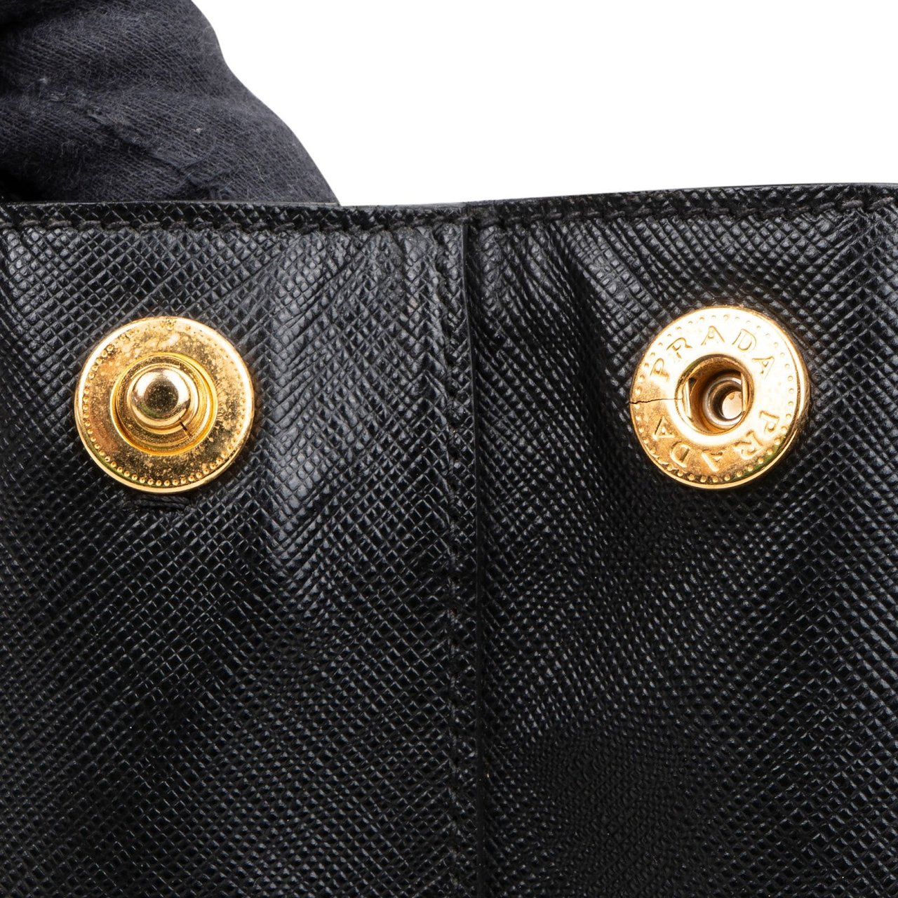 Prada Prada Saffiano Leather Galleria Handbag Zwart