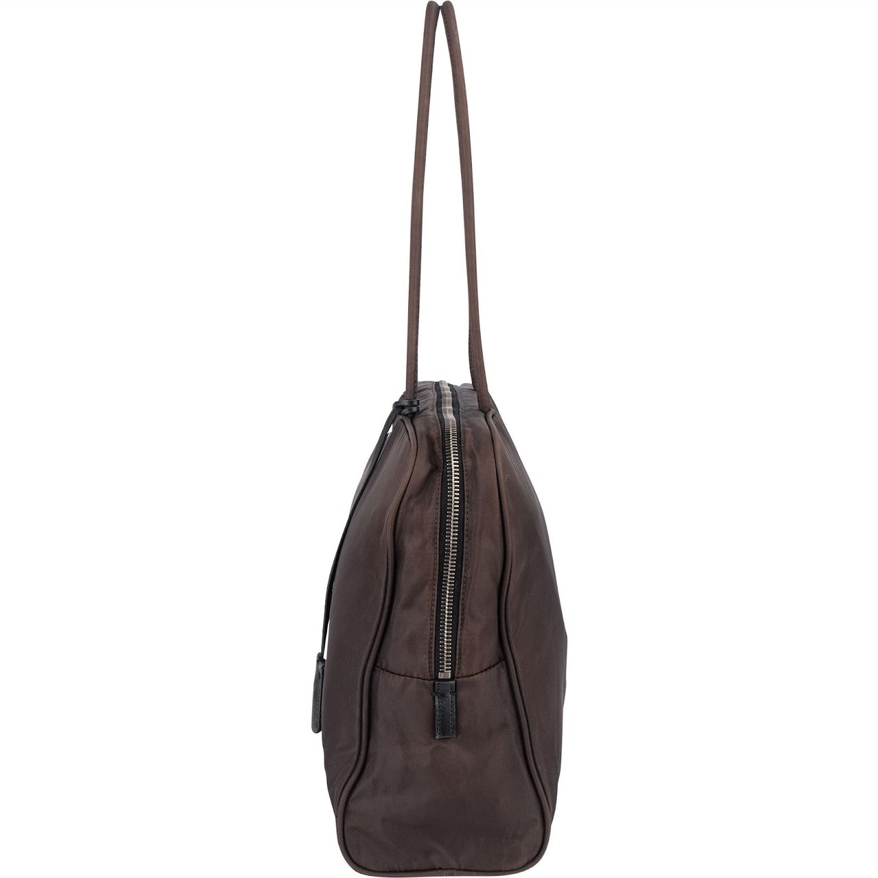 Prada Prada Nylon Triangle Shoulder Bag Bruin