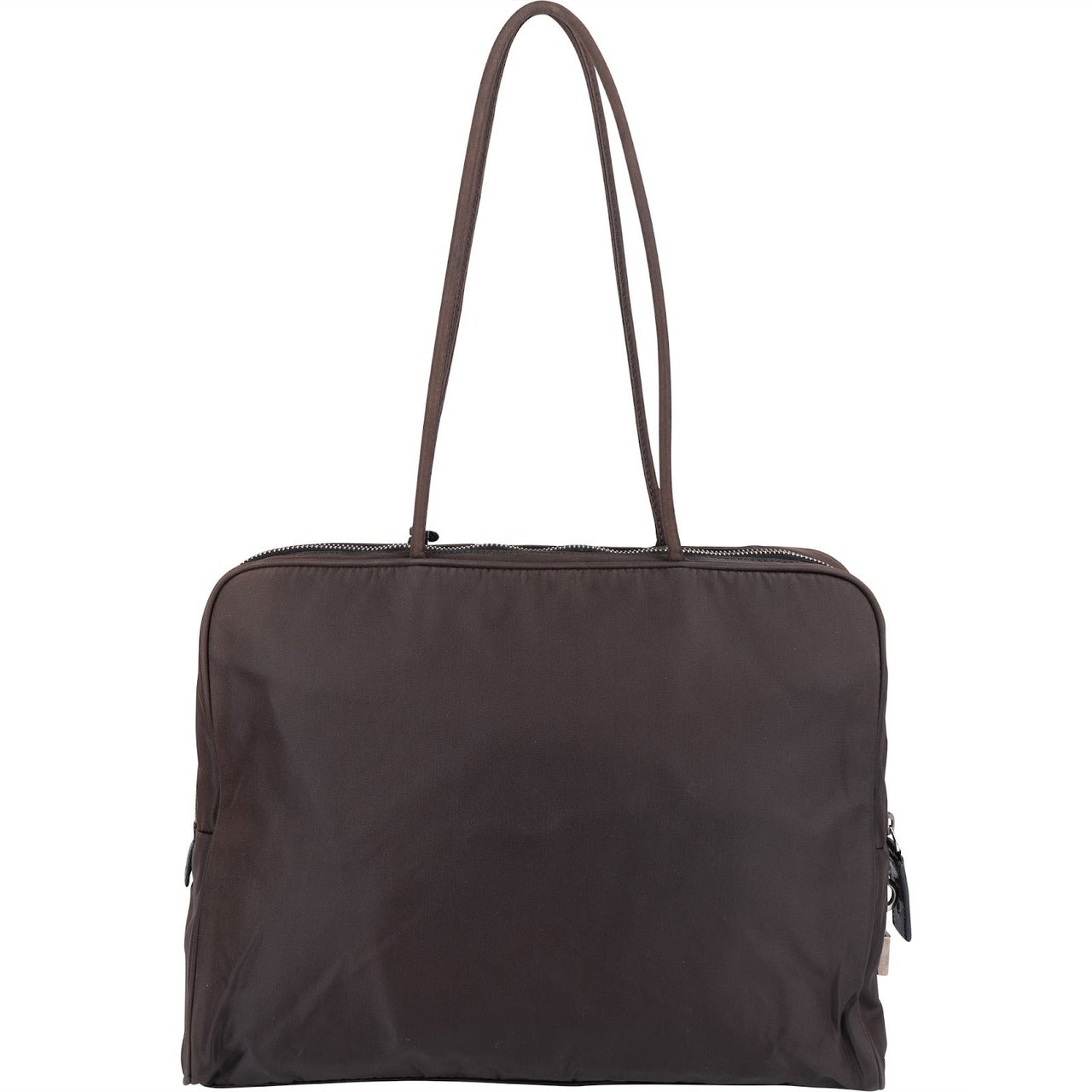 Prada Prada Nylon Triangle Shoulder Bag Bruin