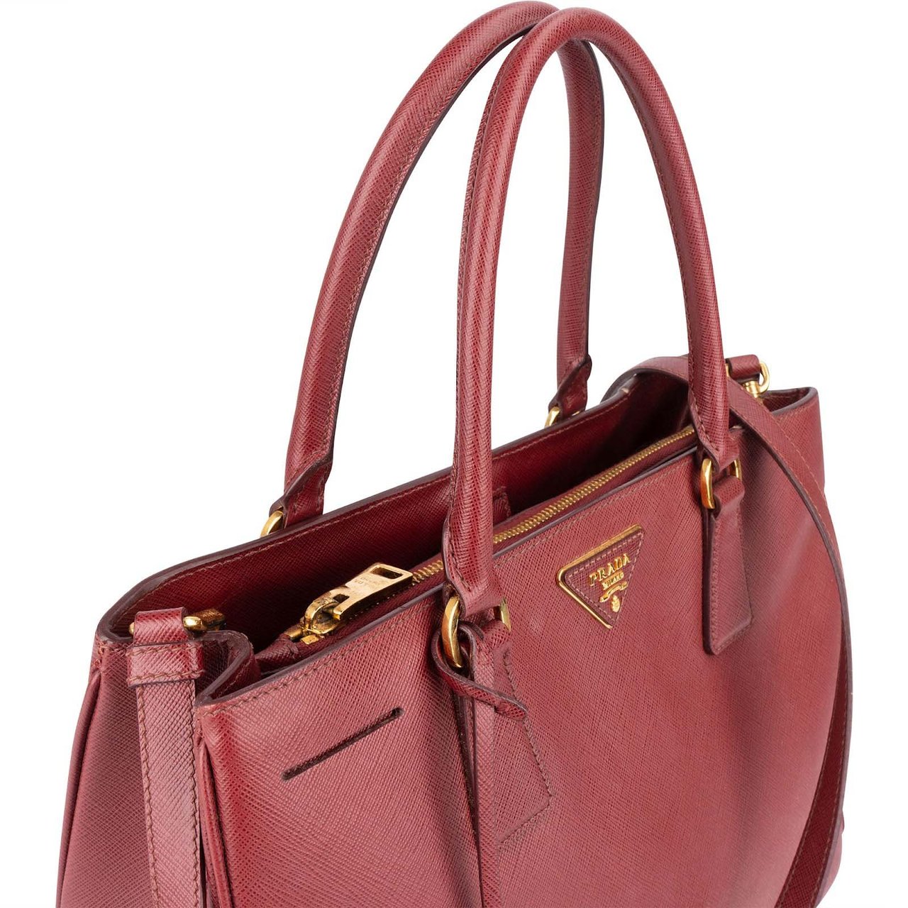 Prada Prada Saffiano Leather Lux Galleria Handbag Rood