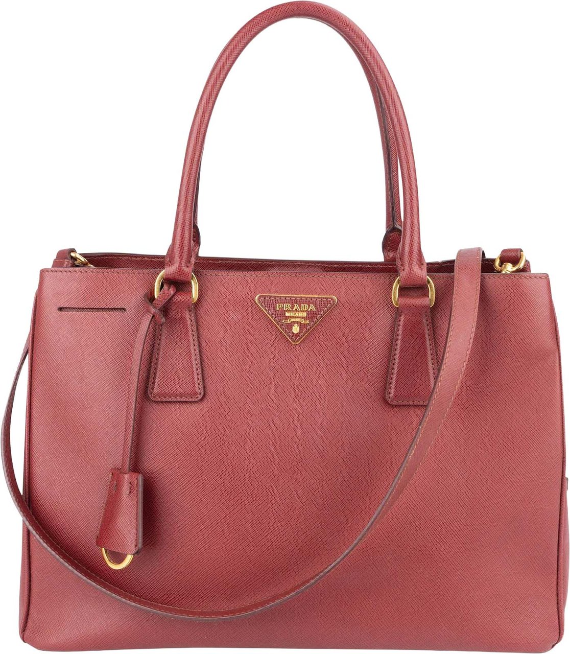 Prada Prada Saffiano Leather Lux Galleria Handbag Rood
