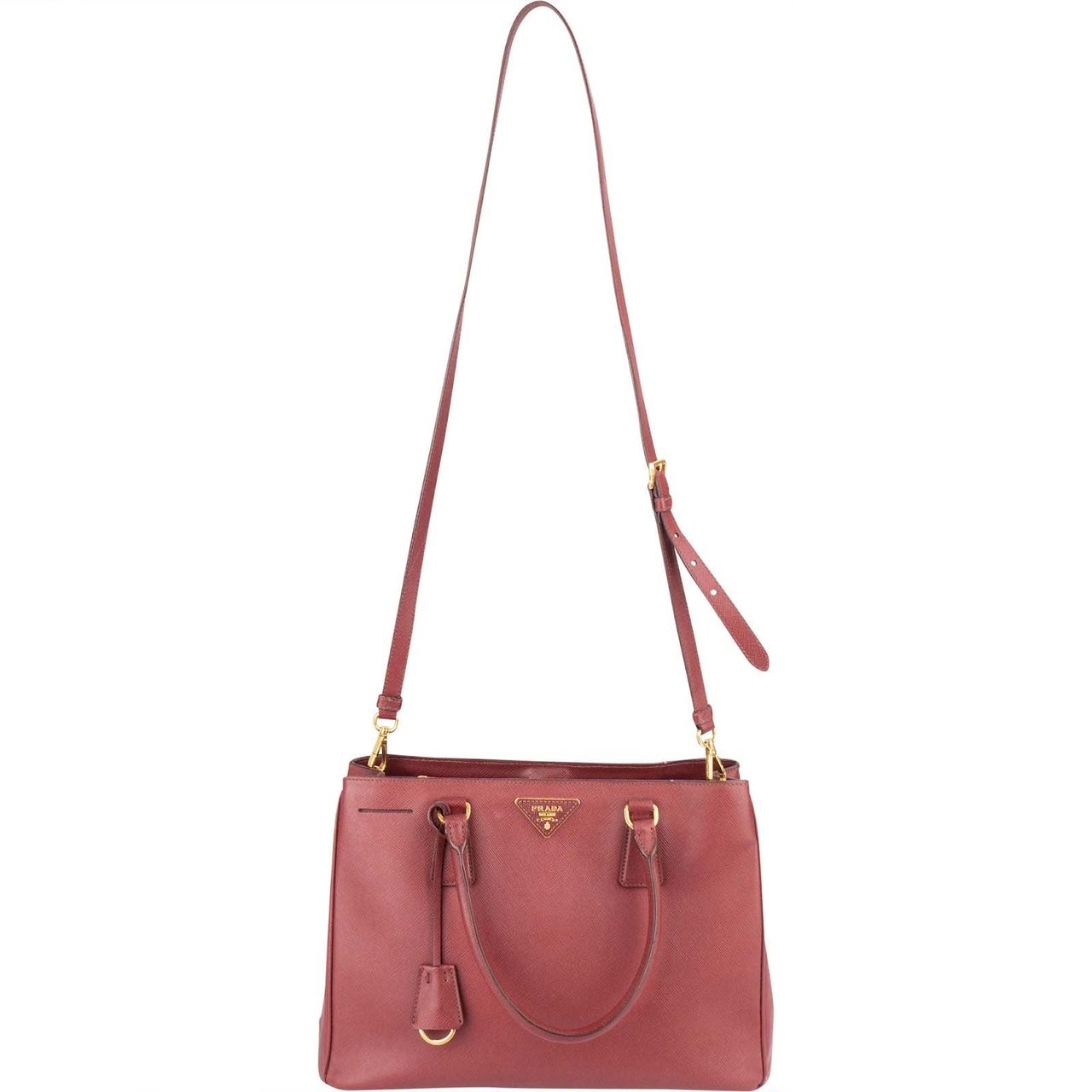Prada Prada Saffiano Leather Lux Galleria Handbag Rood