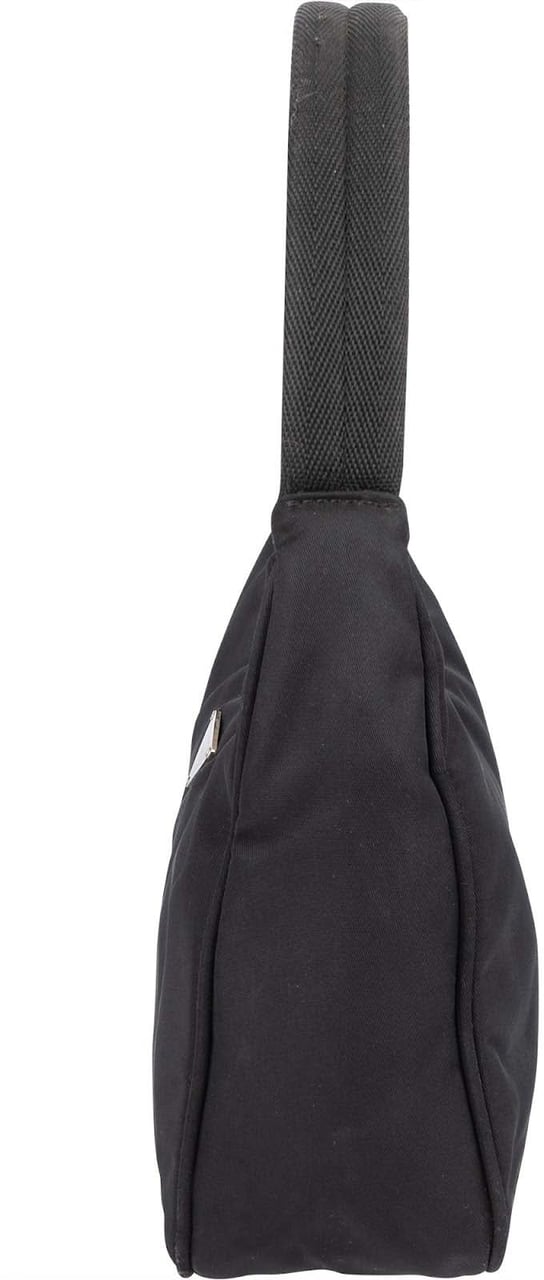 Prada Prada Black Nylon Triangle Vintage Re-Edition Handbag Zwart