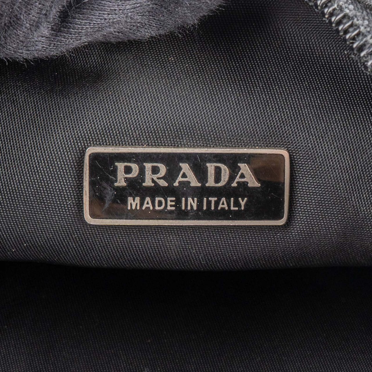Prada Prada Black Nylon Triangle Vintage Re-Edition Handbag Zwart