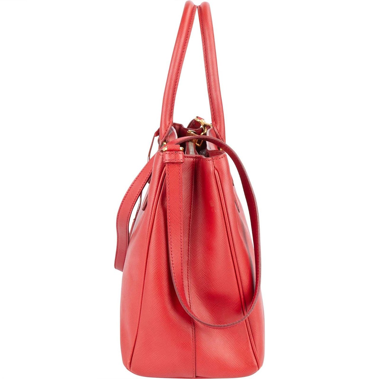 Prada Prada Saffiano Leather Lux Galleria Handbag Rood