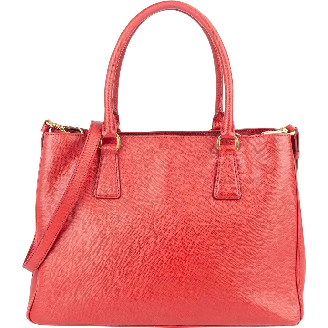 Prada Prada Saffiano Leather Lux Galleria Handbag Rood