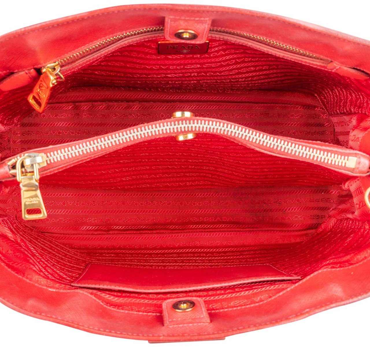 Prada Prada Saffiano Leather Lux Galleria Handbag Rood