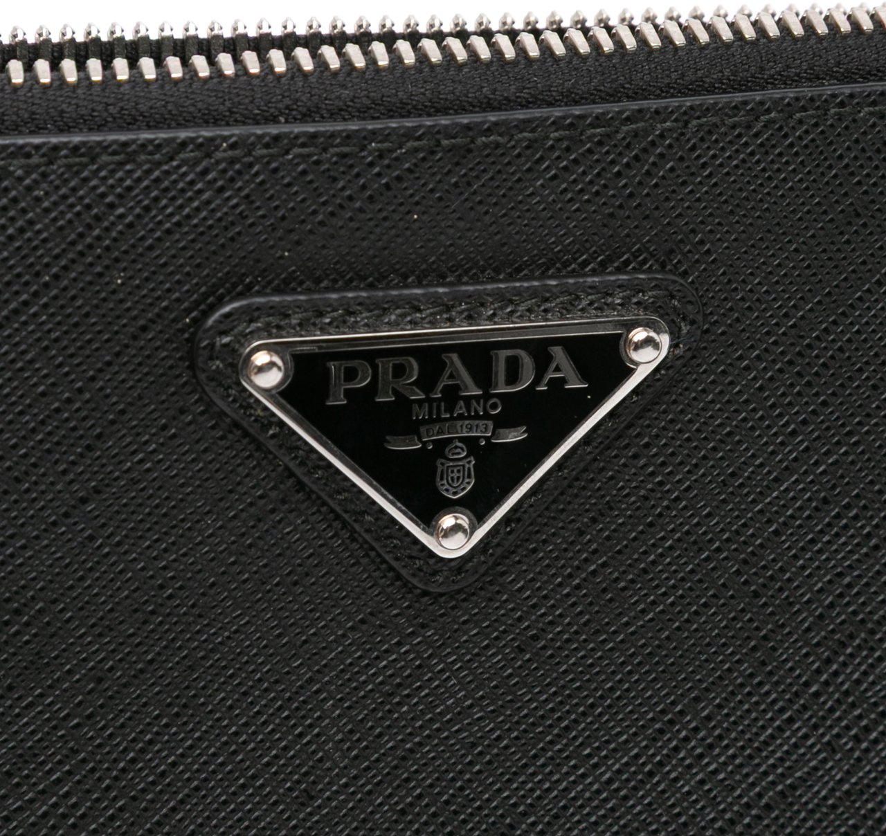 Prada Saffiano Clutch Zwart