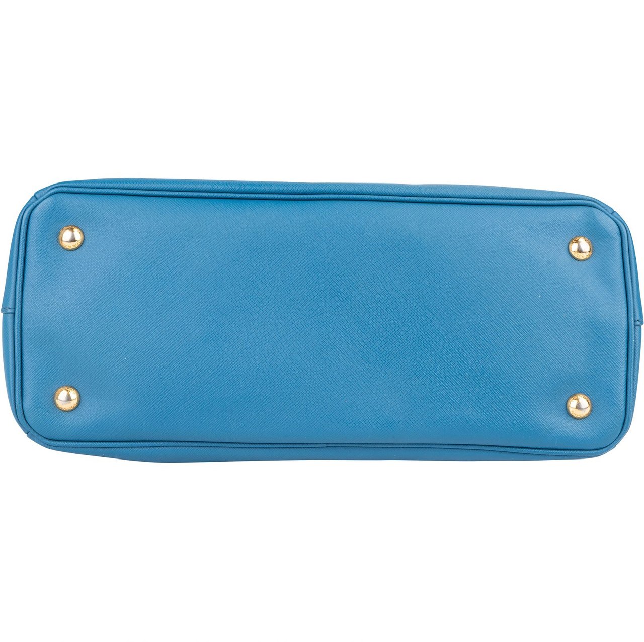 Prada Blue Saffiano Leather Galleria Handbag Blauw