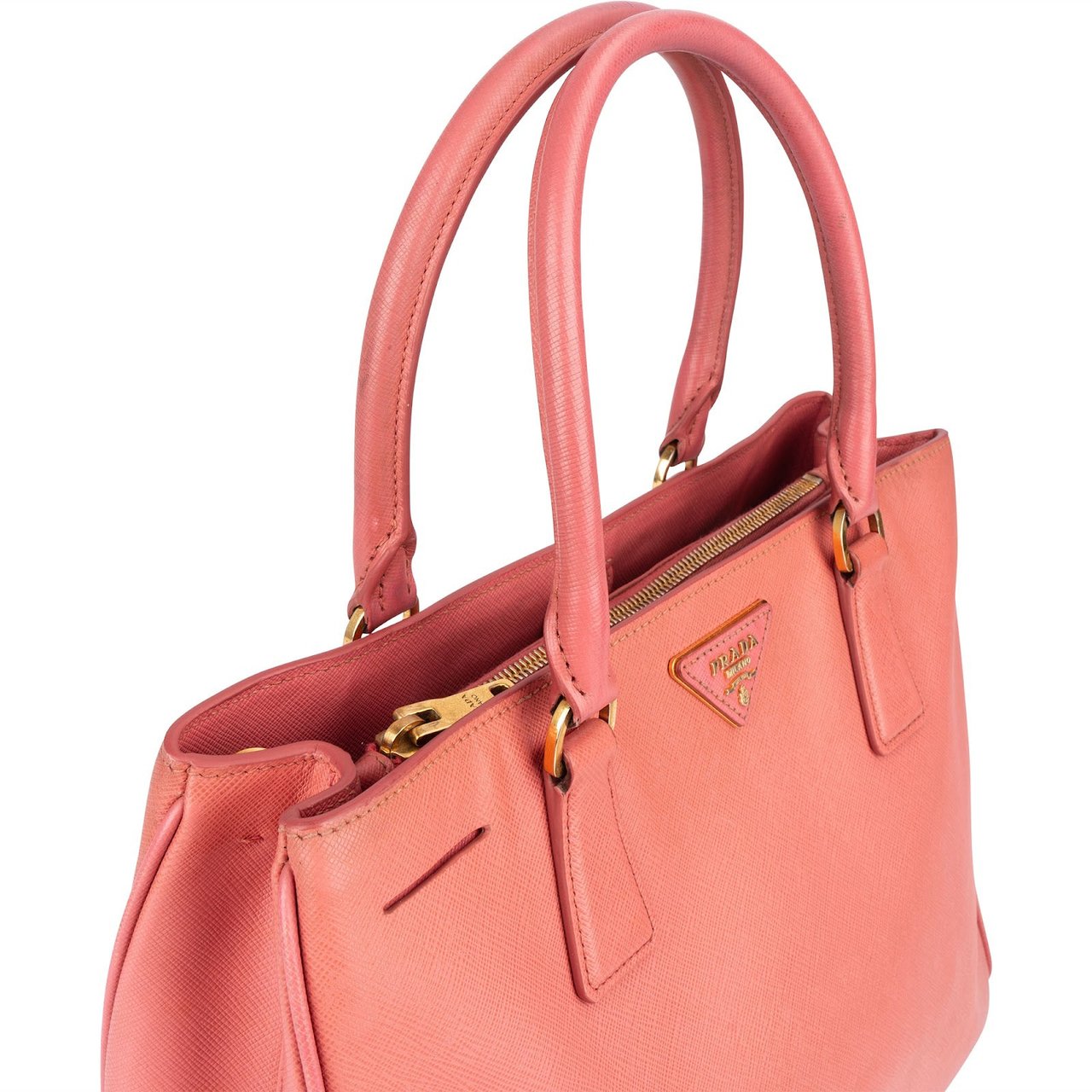 Prada Saffiano Leather Galleria Handbag Roze