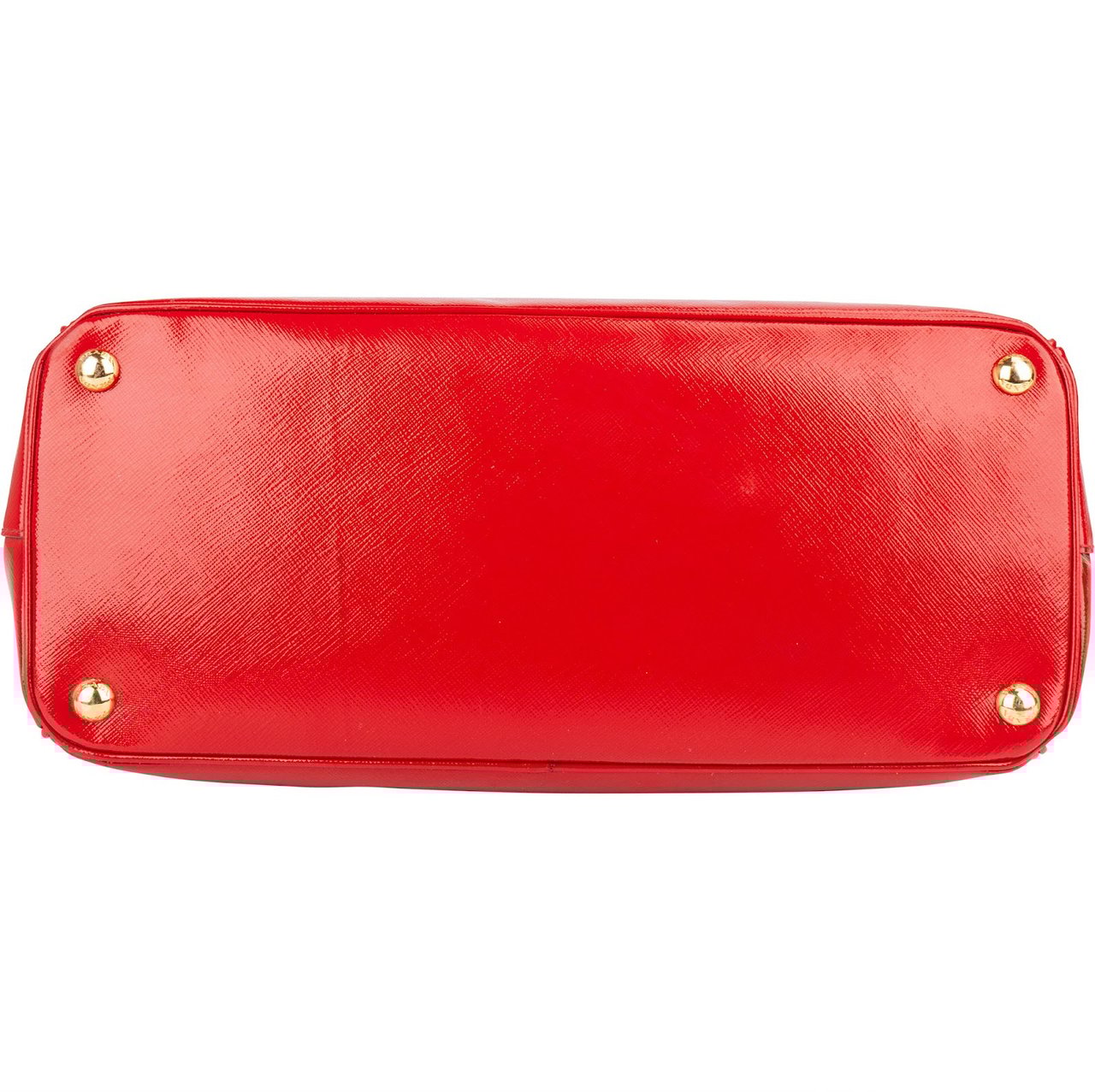 Prada Prada Saffiano Patent Leather Galleria Handbag Rood