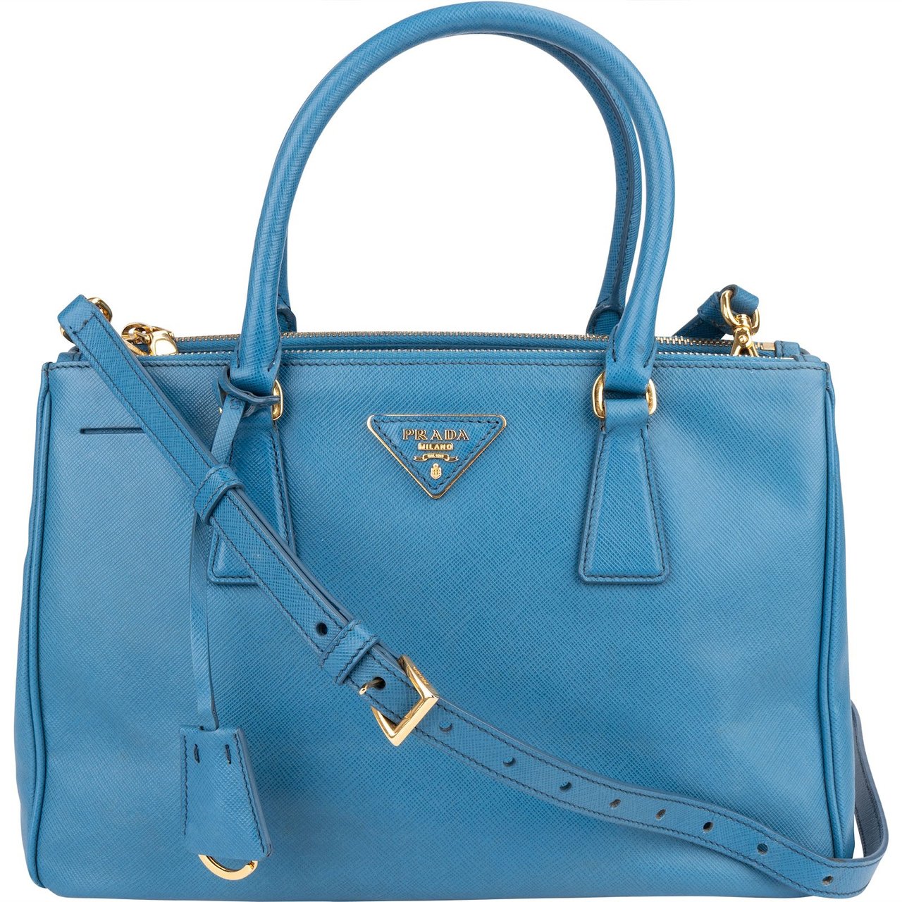 Prada Prada Saffiano Leather Galleria Handbag Blauw