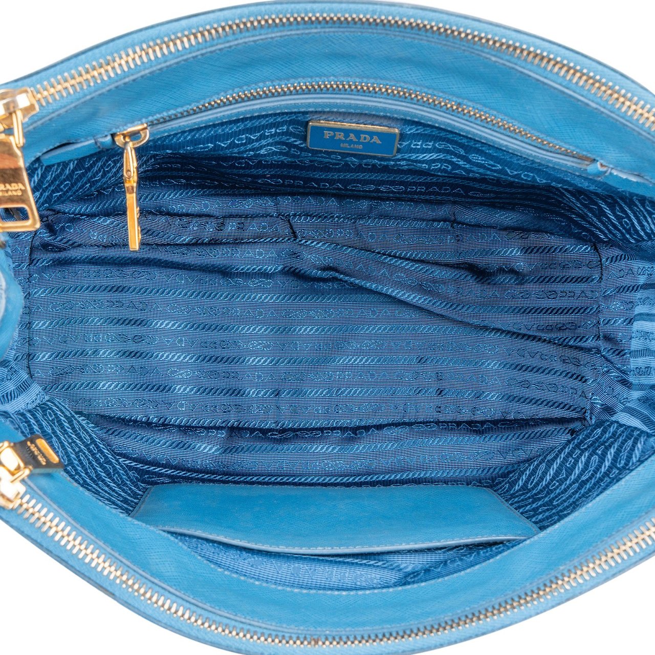 Prada Prada Saffiano Leather Galleria Handbag Blauw