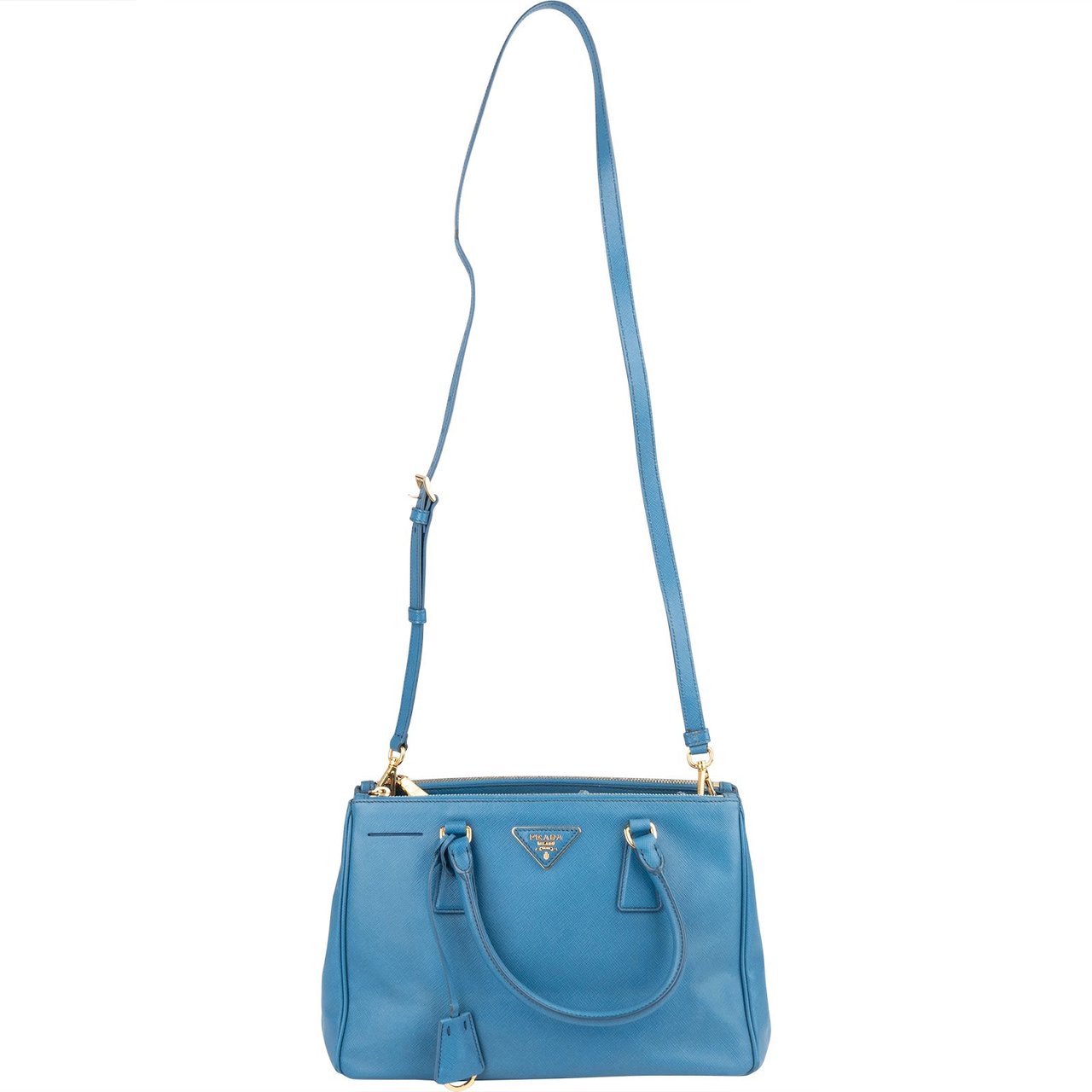 Prada Prada Saffiano Leather Galleria Handbag Blauw
