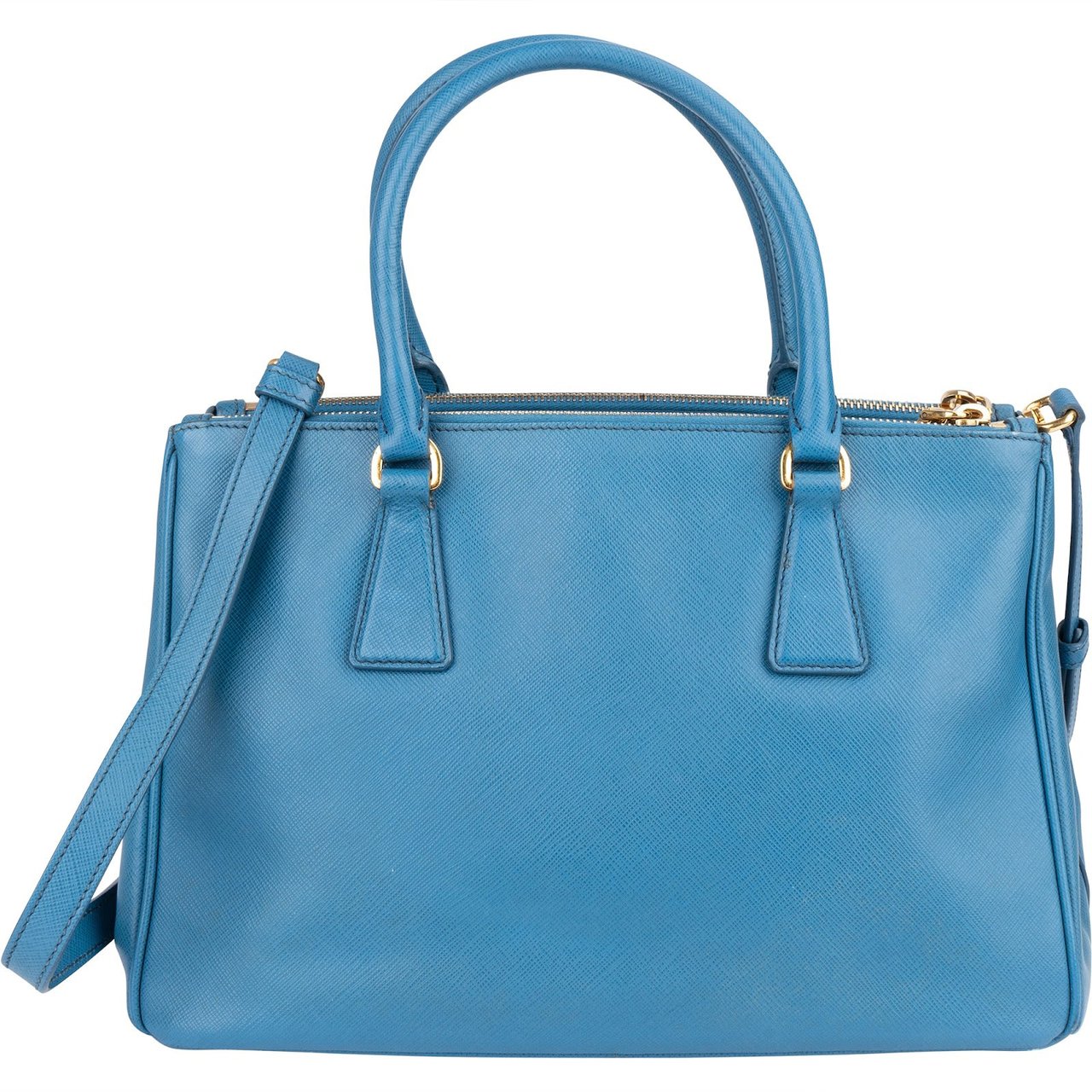 Prada Prada Saffiano Leather Galleria Handbag Blauw