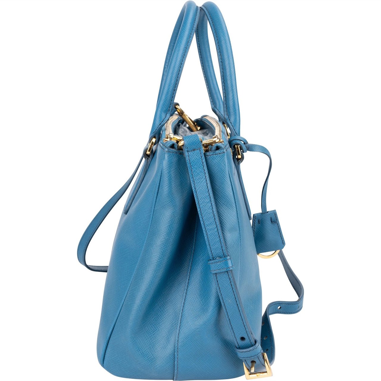 Prada Prada Saffiano Leather Galleria Handbag Blauw