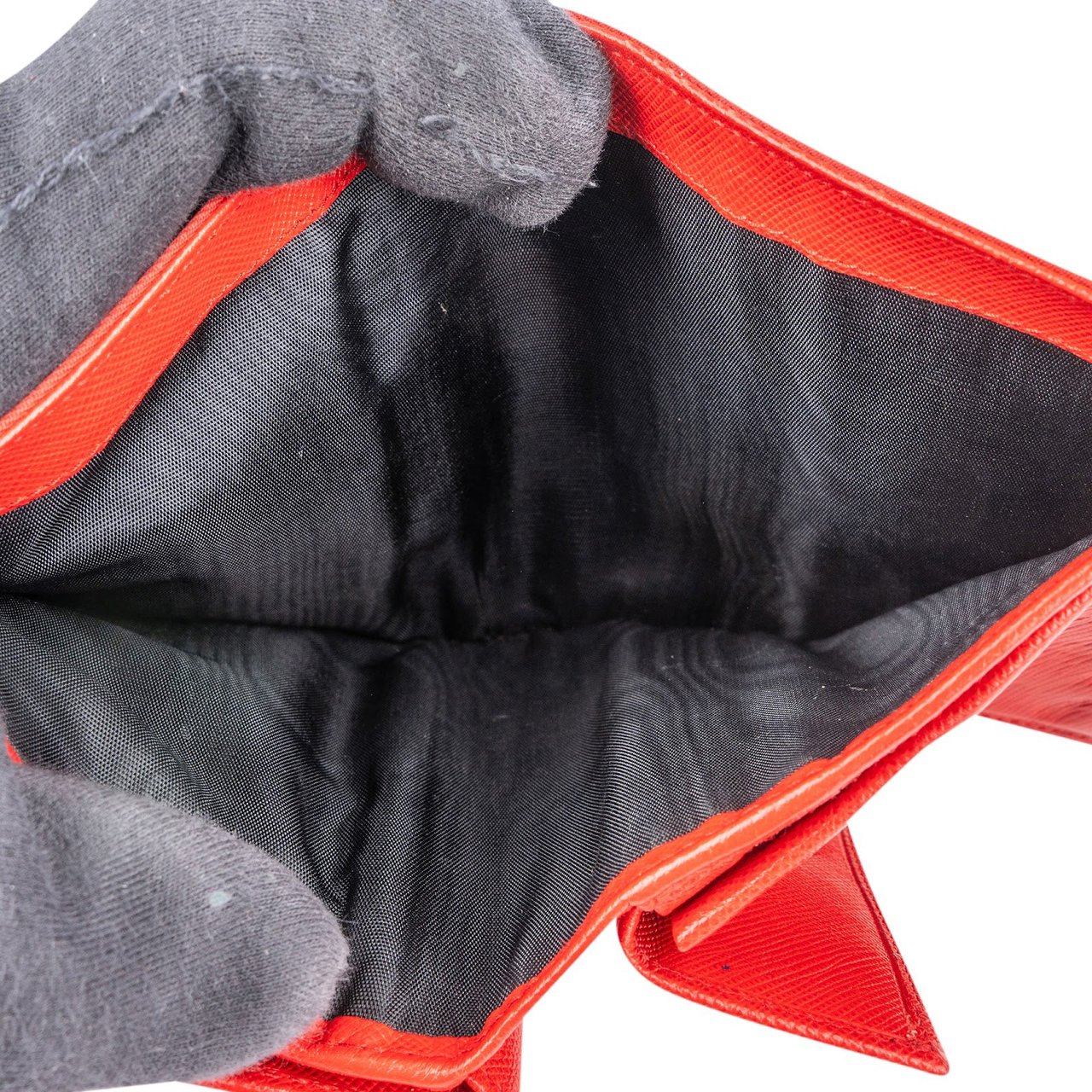 Prada Prada Red Nylon Triangle Wallet Rood