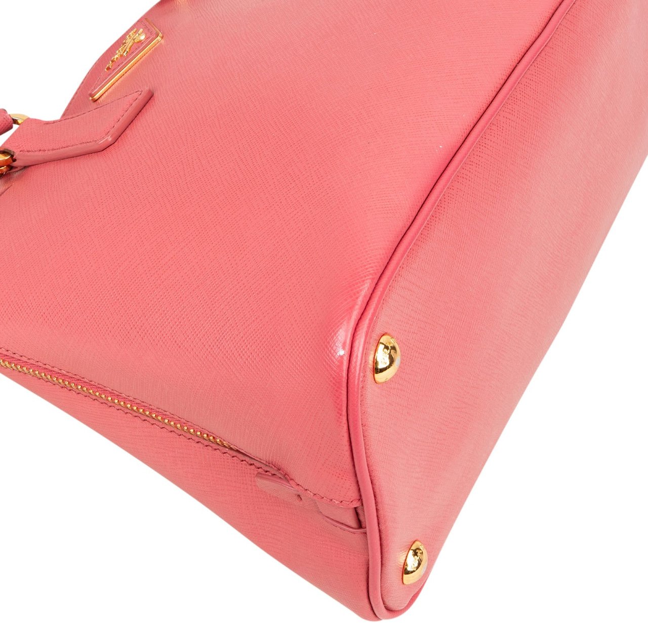 Prada Prada Saffiano Leather Promenade Handbag Rood