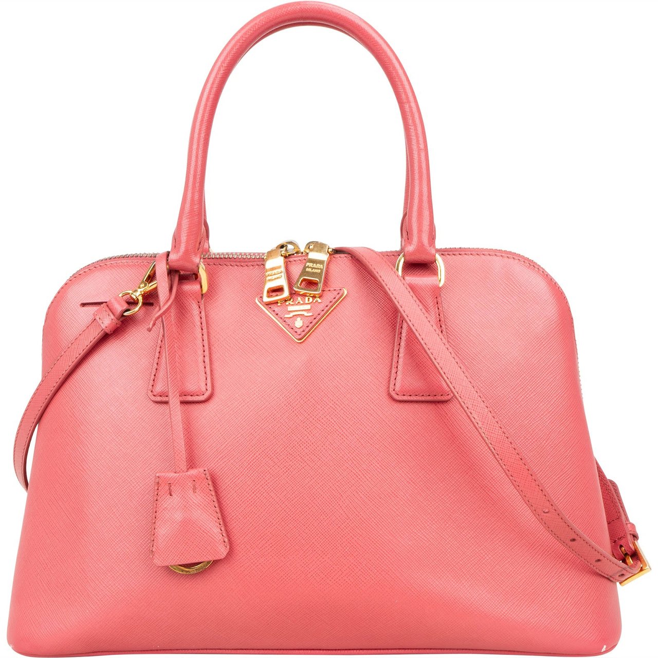 Prada Saffiano Leather Promenade Handbag Roze