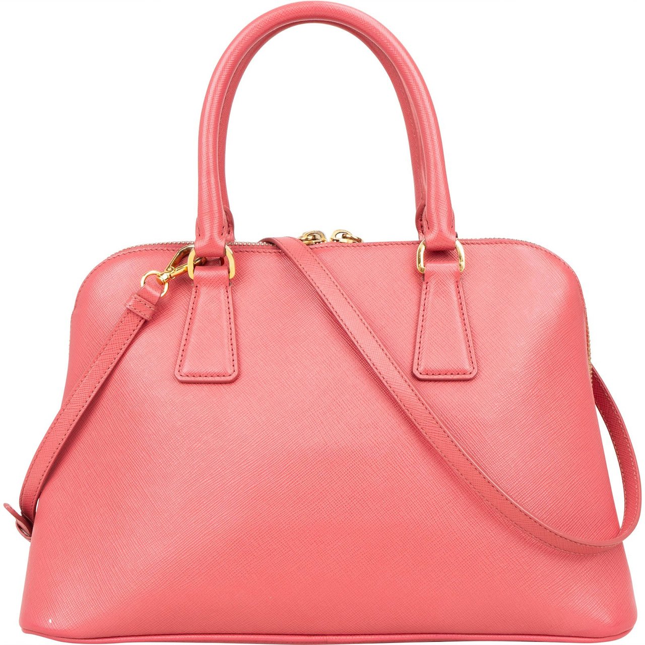 Prada Saffiano Leather Promenade Handbag Roze