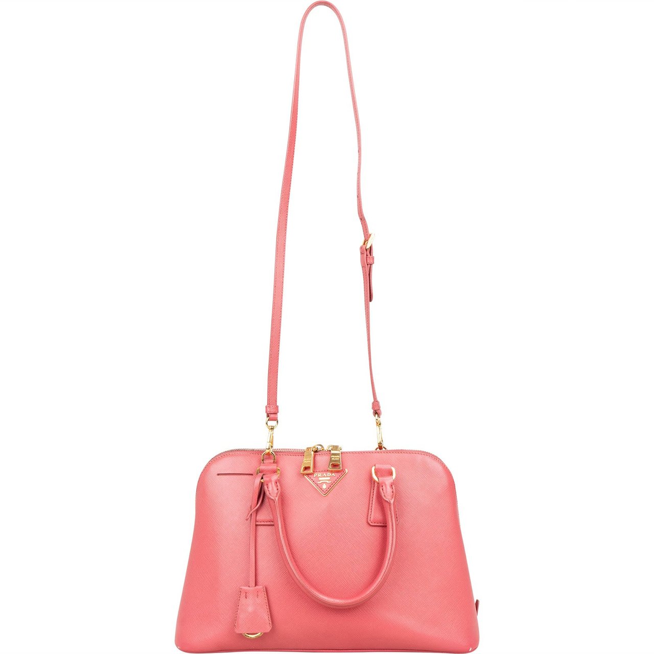 Prada Saffiano Leather Promenade Handbag Roze