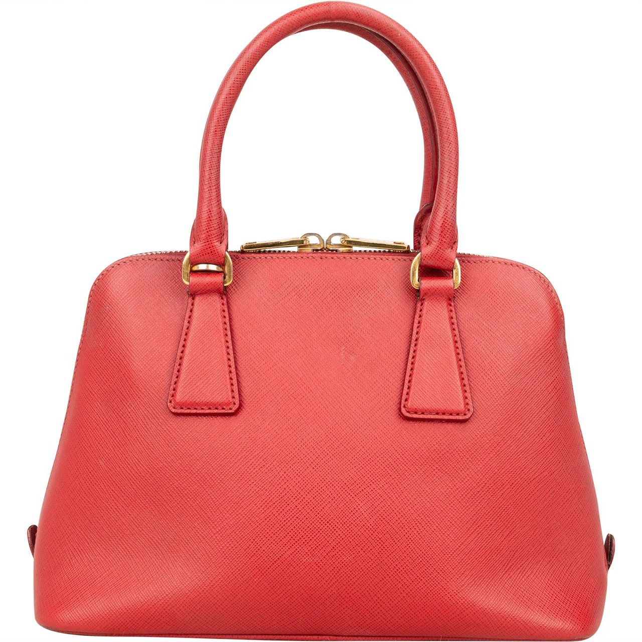 Prada Red Saffiano Leather Promenade Handbag Rood