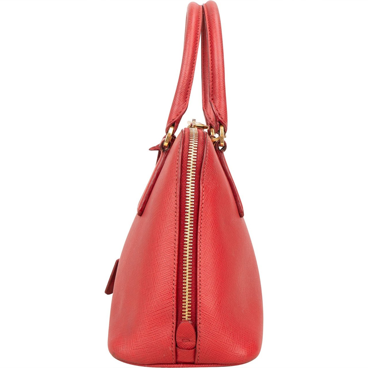 Prada Prada Red Saffiano Leather Promenade Handbag Rood