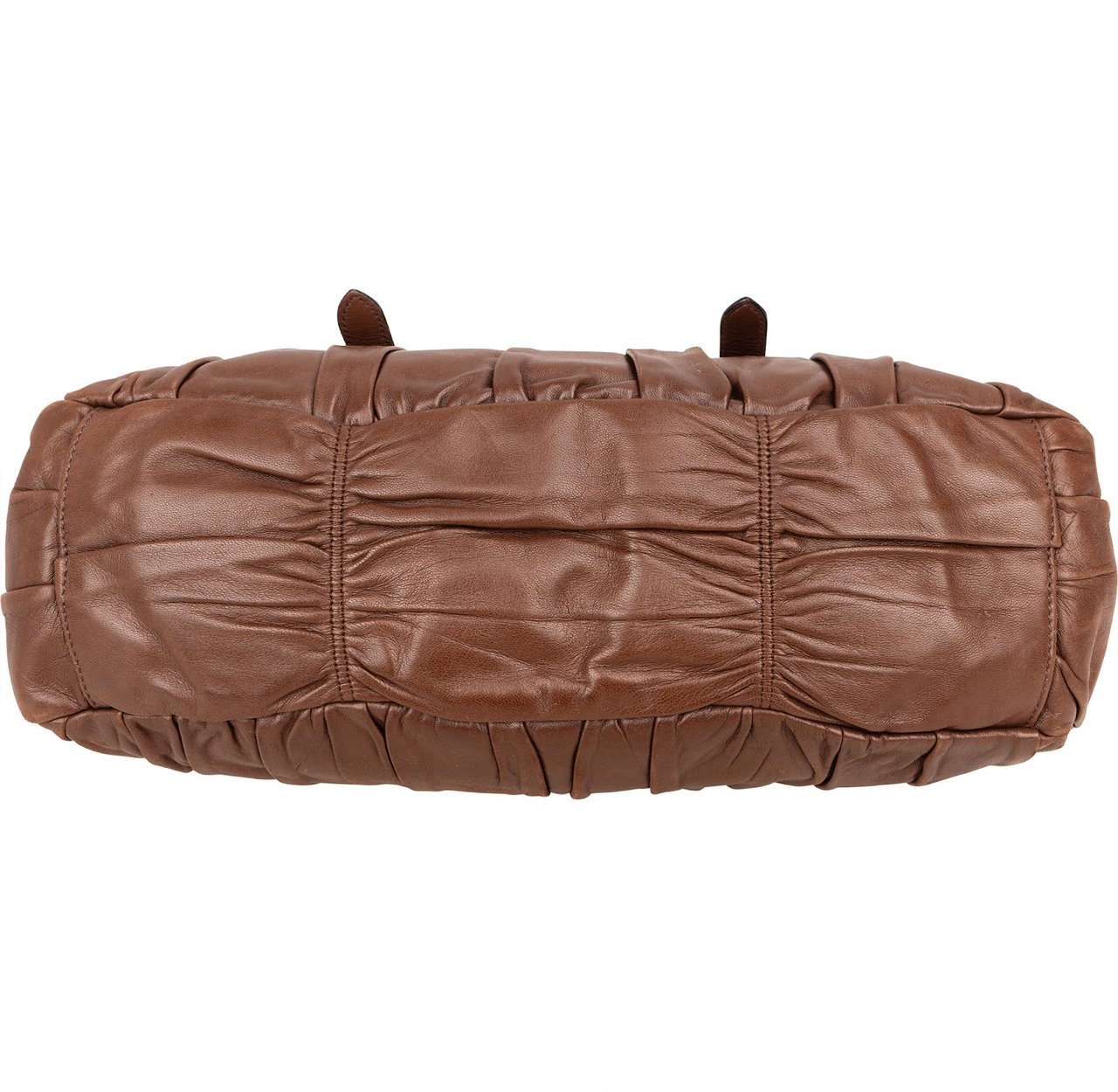 Prada Prada Quilted Nappa Leather Gaufre Satchel Handbag Bruin