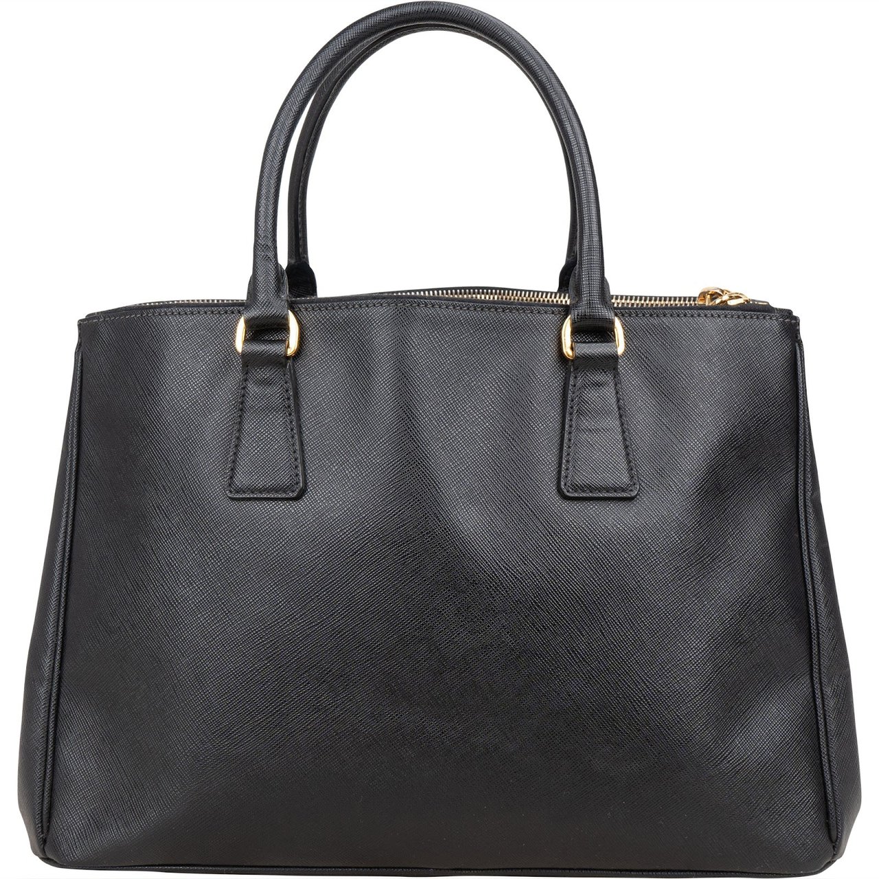 Prada Prada Saffiano Leather Galleria Handbag Zwart