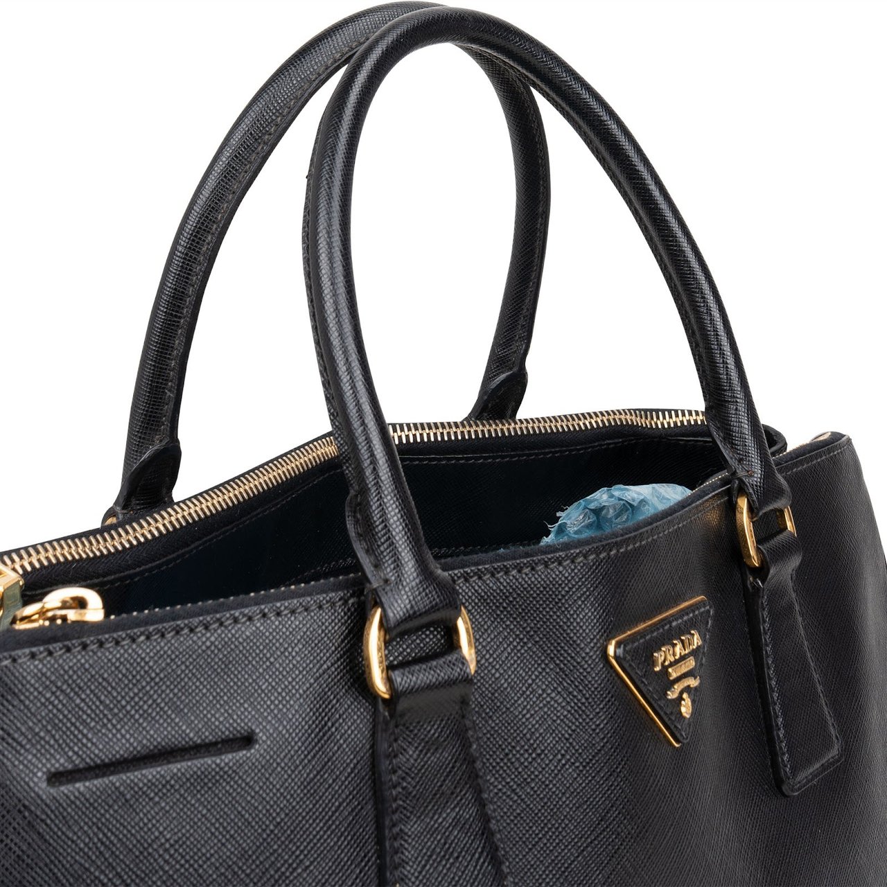 Prada Prada Saffiano Leather Galleria Handbag Zwart