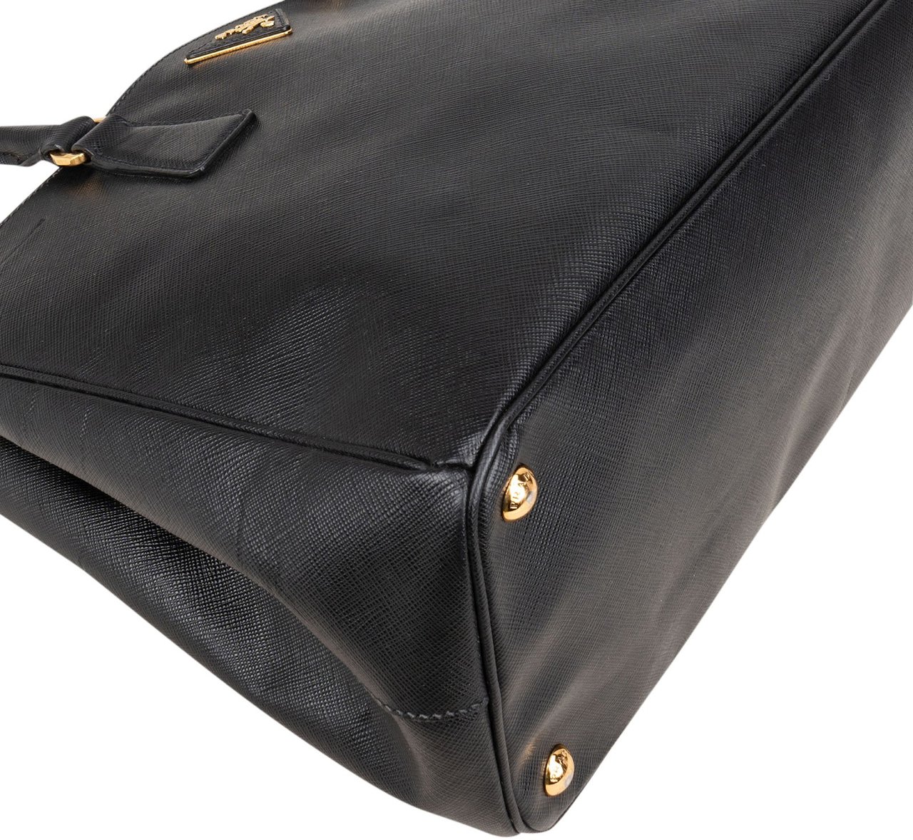 Prada Prada Saffiano Leather Galleria Handbag Zwart