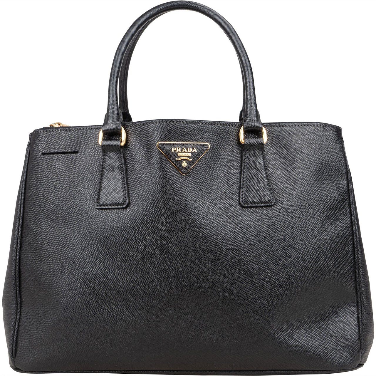Prada Prada Saffiano Leather Galleria Handbag Zwart