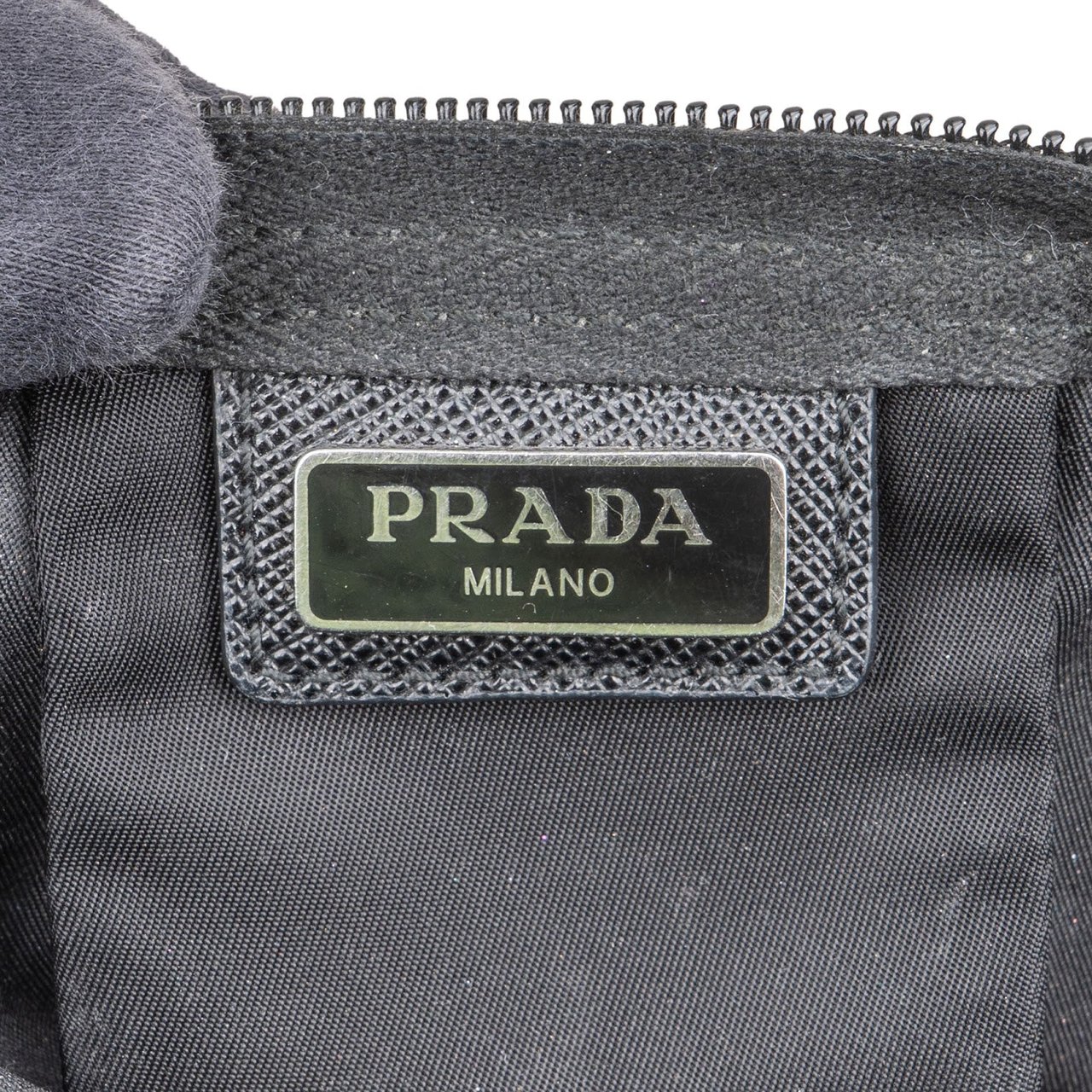 Prada Prada Nylon Triangle Cosmetic Pouch Zwart