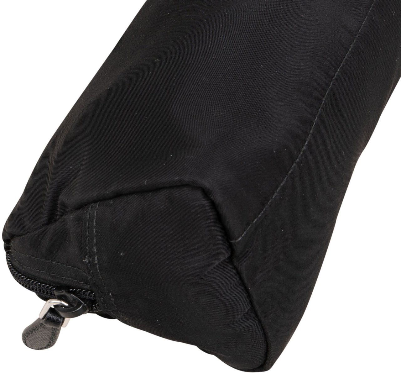 Prada Prada Nylon Triangle Cosmetic Pouch Zwart