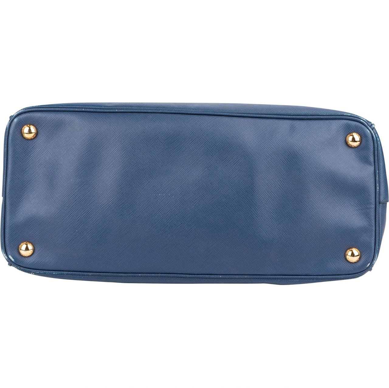 Prada Blue Saffiano Leather Galleria Handbag Blauw