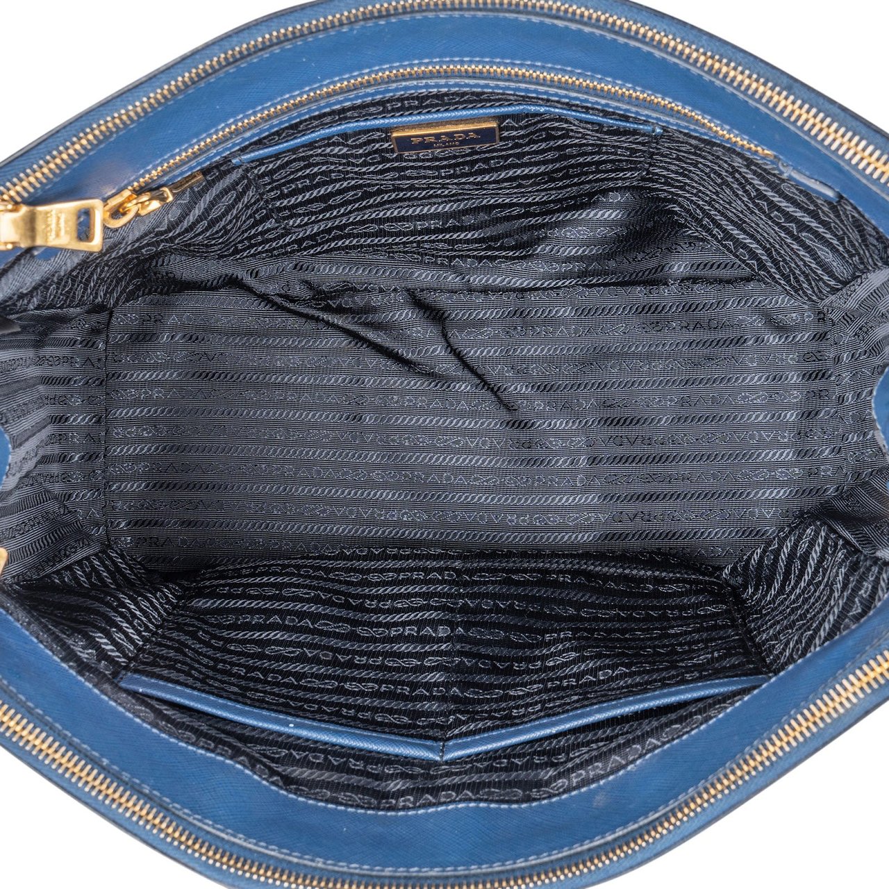 Prada Prada Blue Saffiano Galleria Handbag Blauw