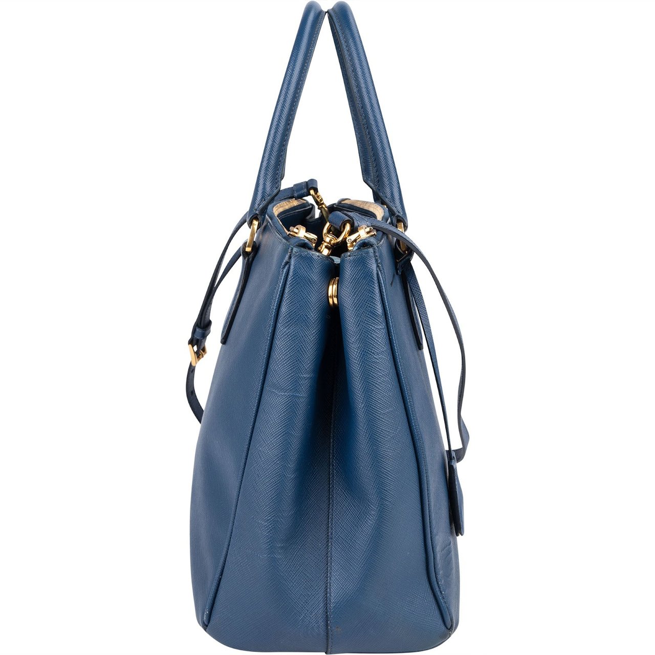 Prada Prada Blue Saffiano Galleria Handbag Blauw