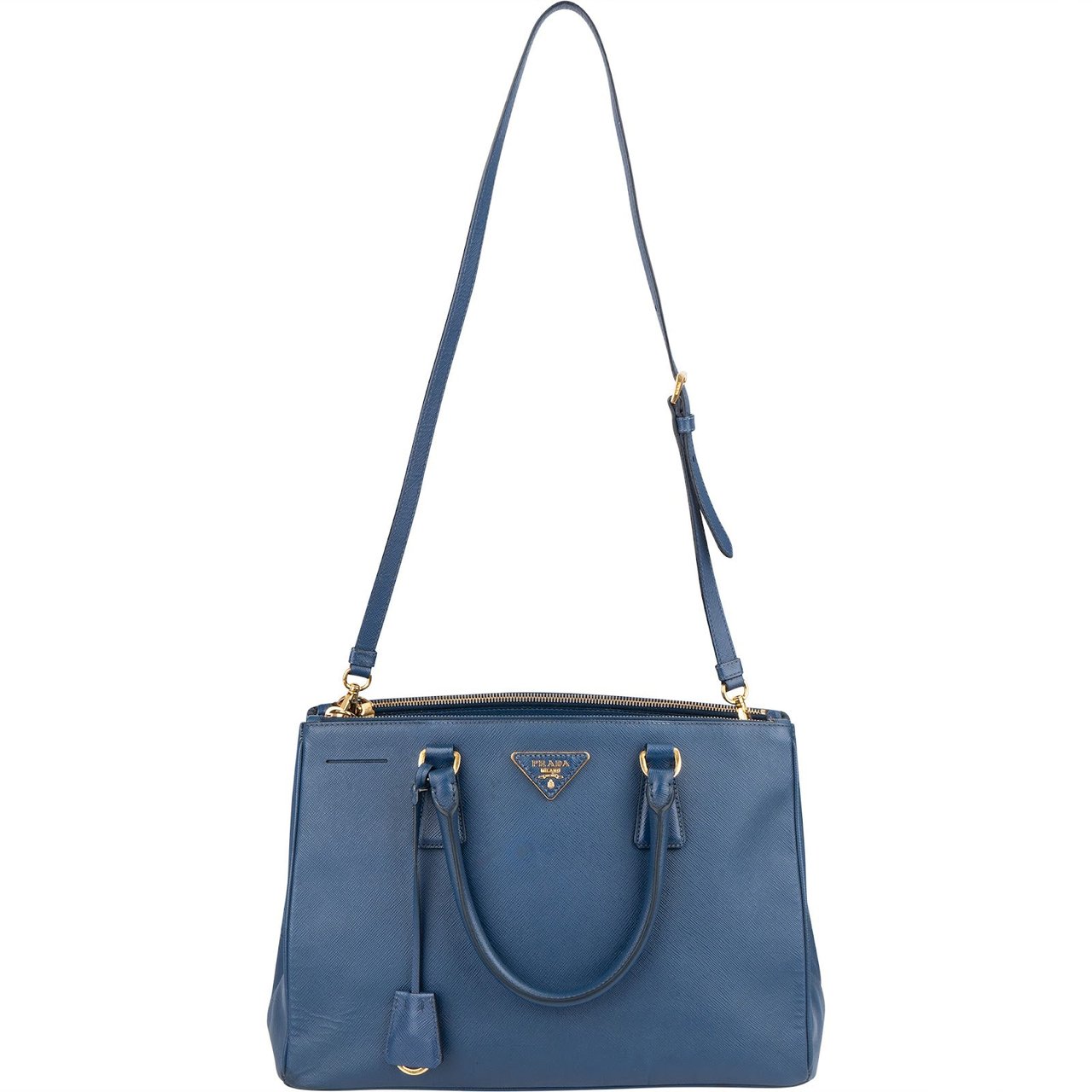 Prada Prada Blue Saffiano Galleria Handbag Blauw