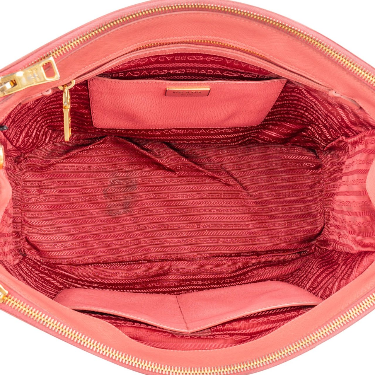 Prada Pink Saffiano Leather Galleria Handbag Roze