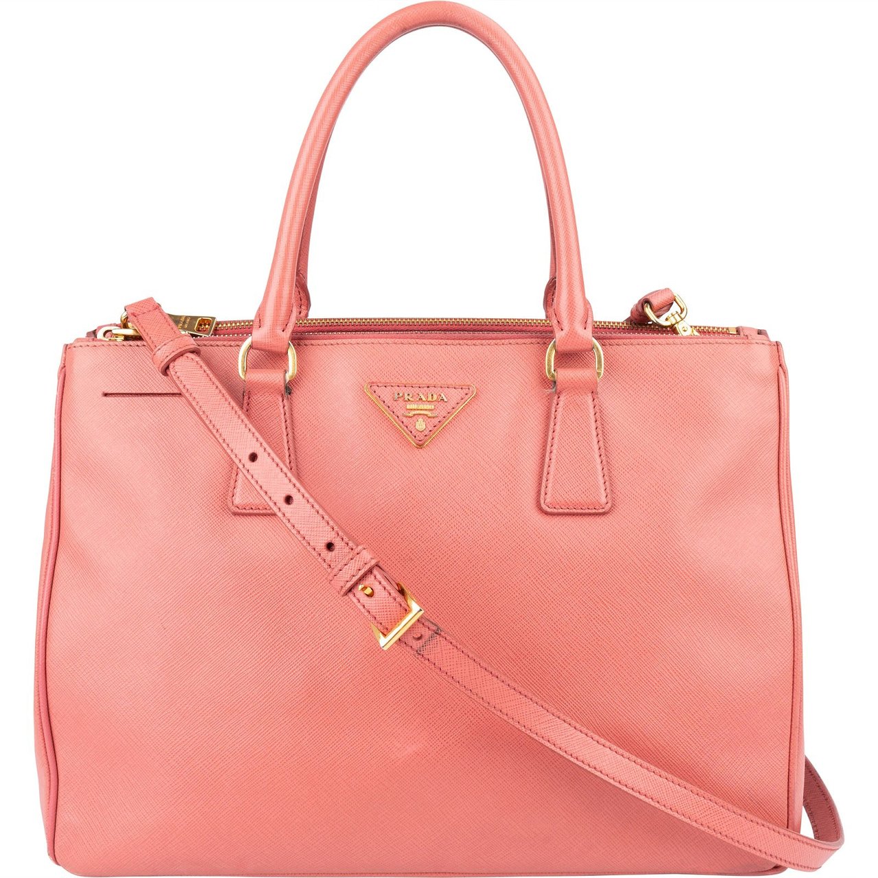 Prada Pink Saffiano Leather Galleria Handbag Roze