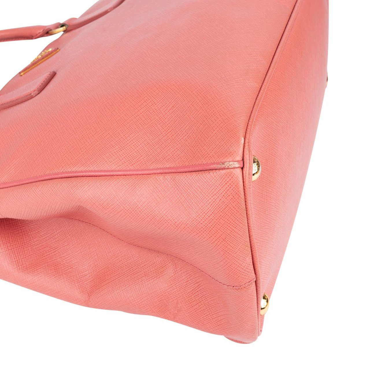 Prada Prada Pink Saffiano Leather Galleria Handbag Rood