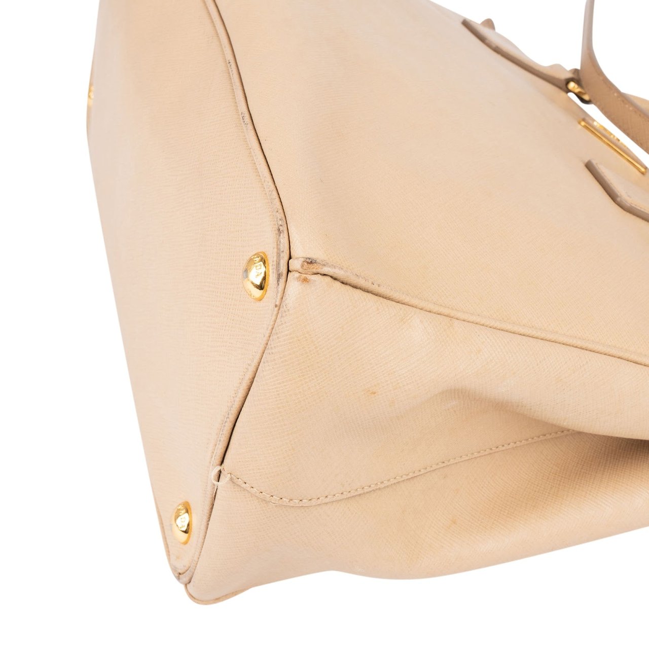 Prada Prada Saffiano Leather Galleria Handbag Beige