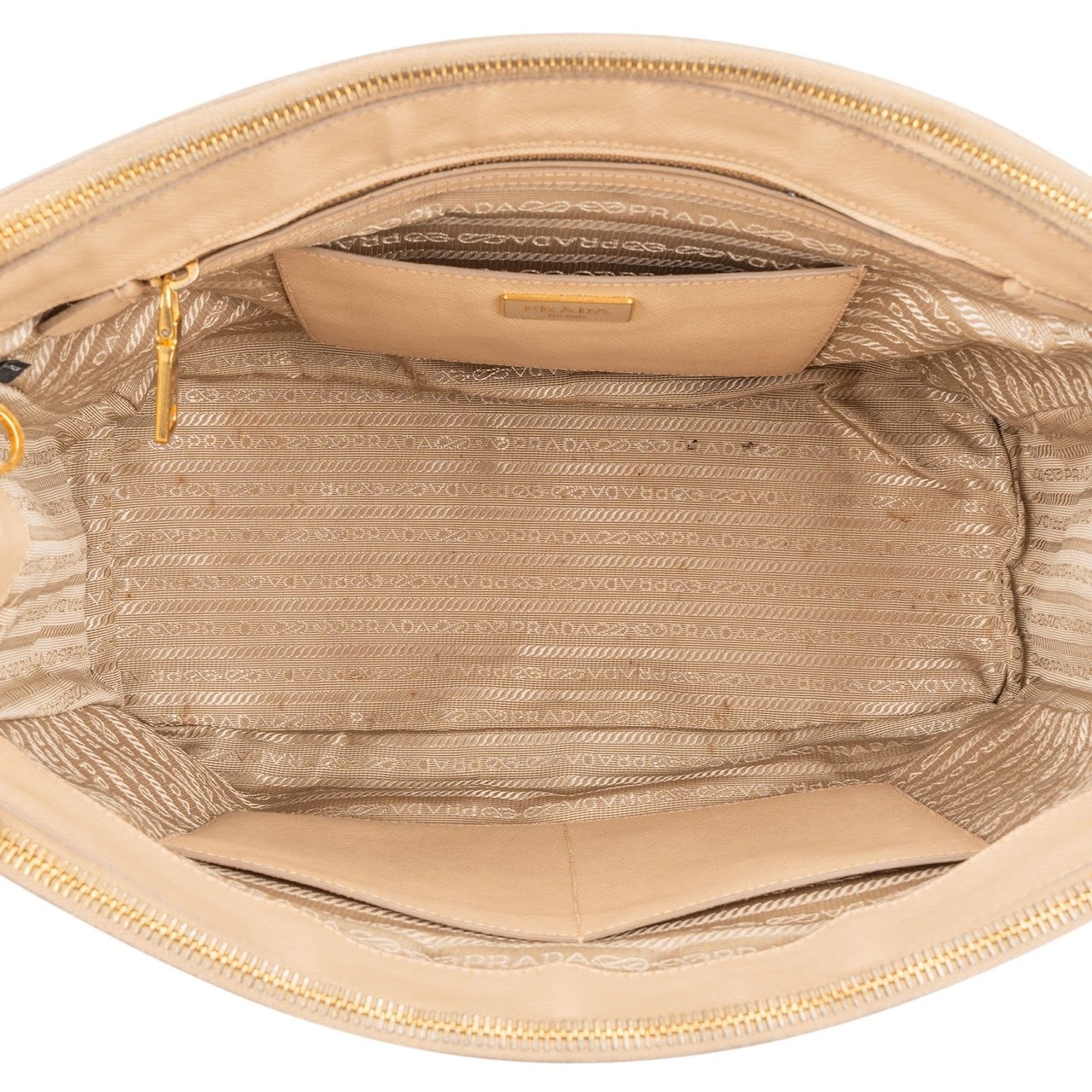 Prada Prada Saffiano Leather Galleria Handbag Beige