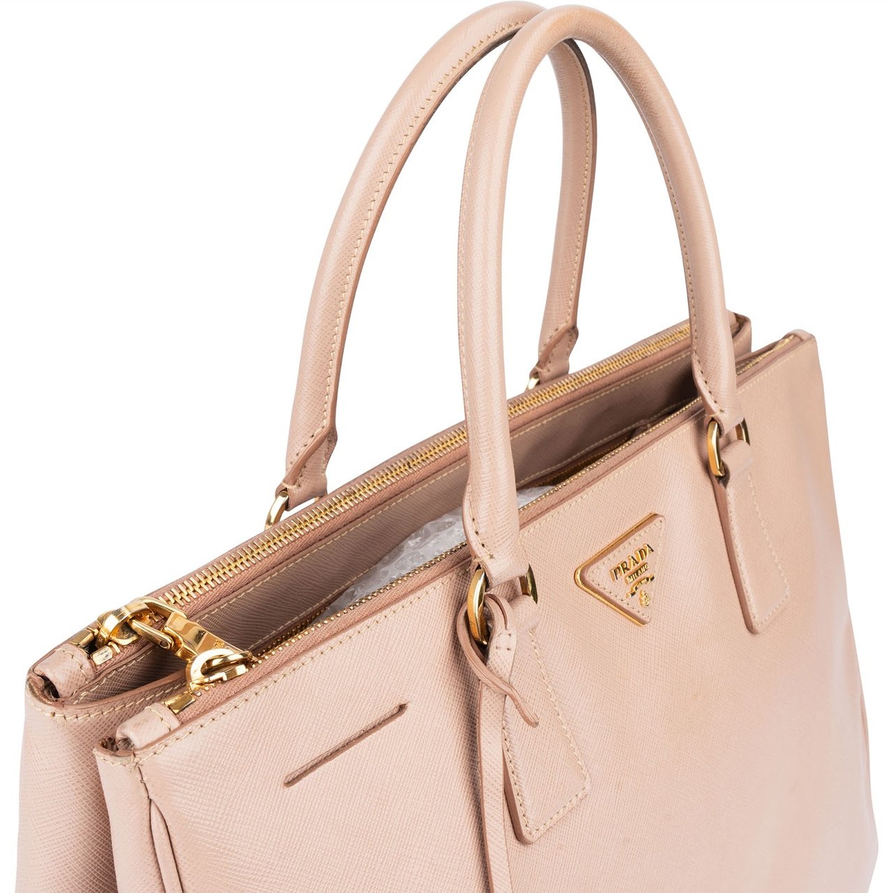 Prada Prada Saffiano Leather Galleria Tote Handbag Rood