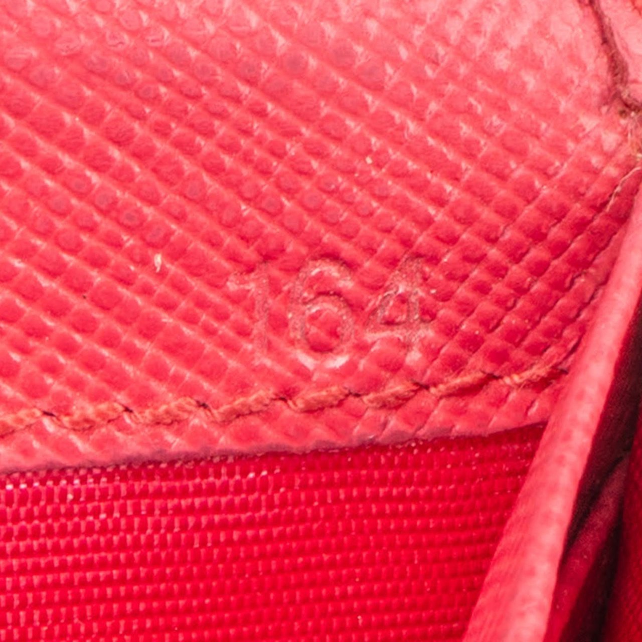 Prada Prada Pink Saffiano Continental Wallet Rood