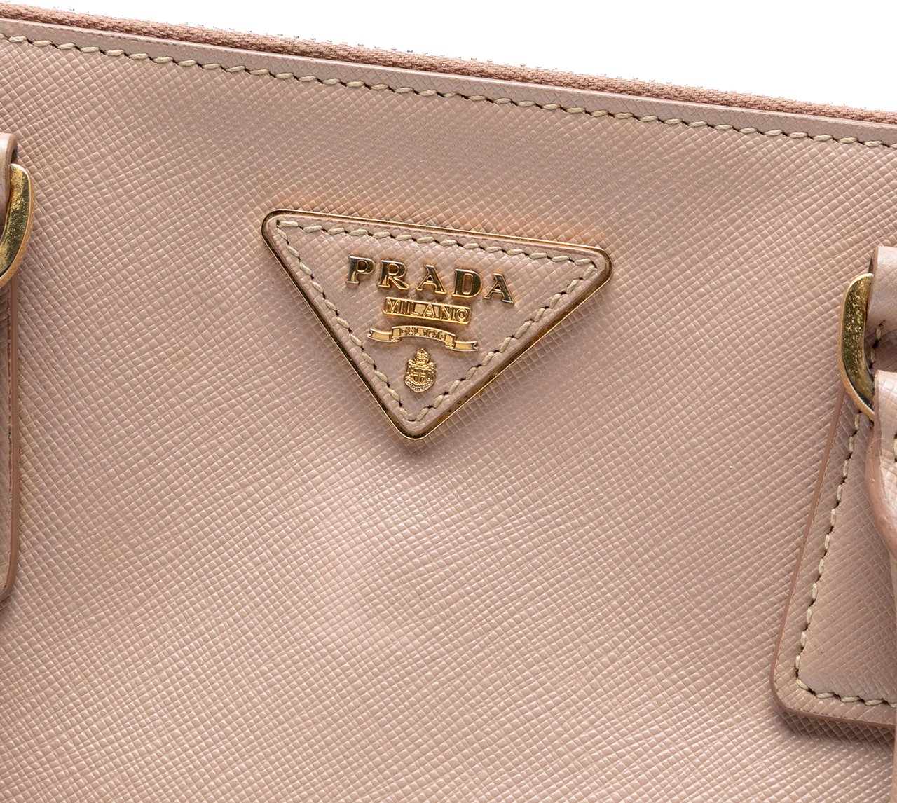 Prada Medium Saffiano Lux Galleria Double Zip Satchel Bruin