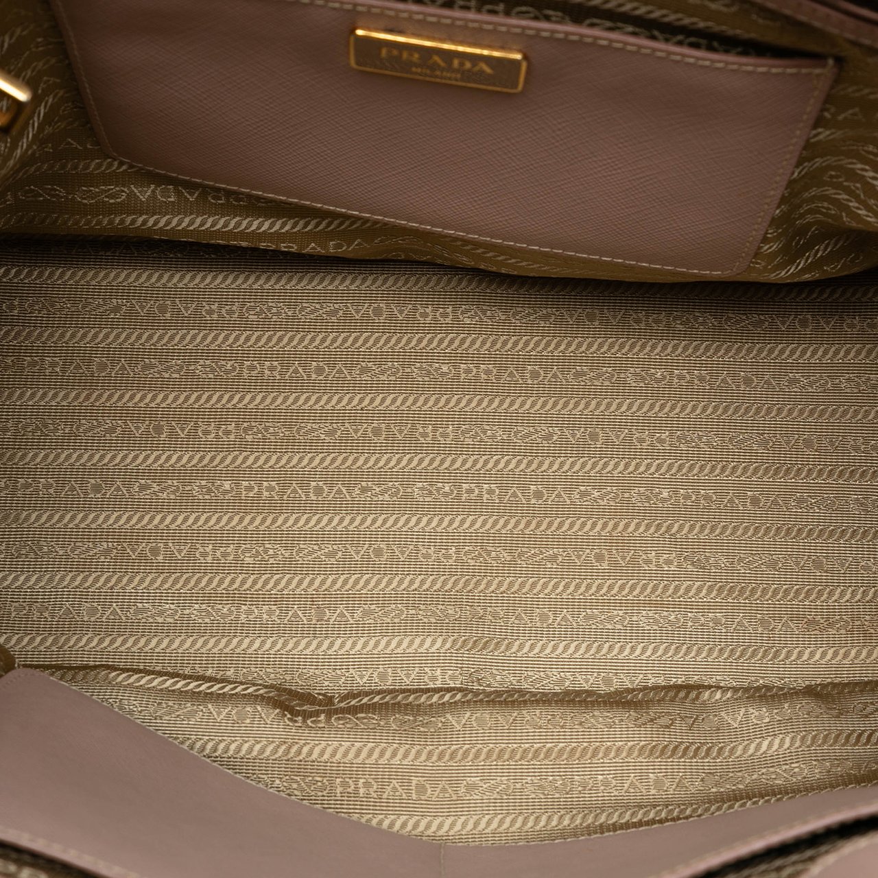 Prada Medium Saffiano Lux Galleria Double Zip Satchel Bruin