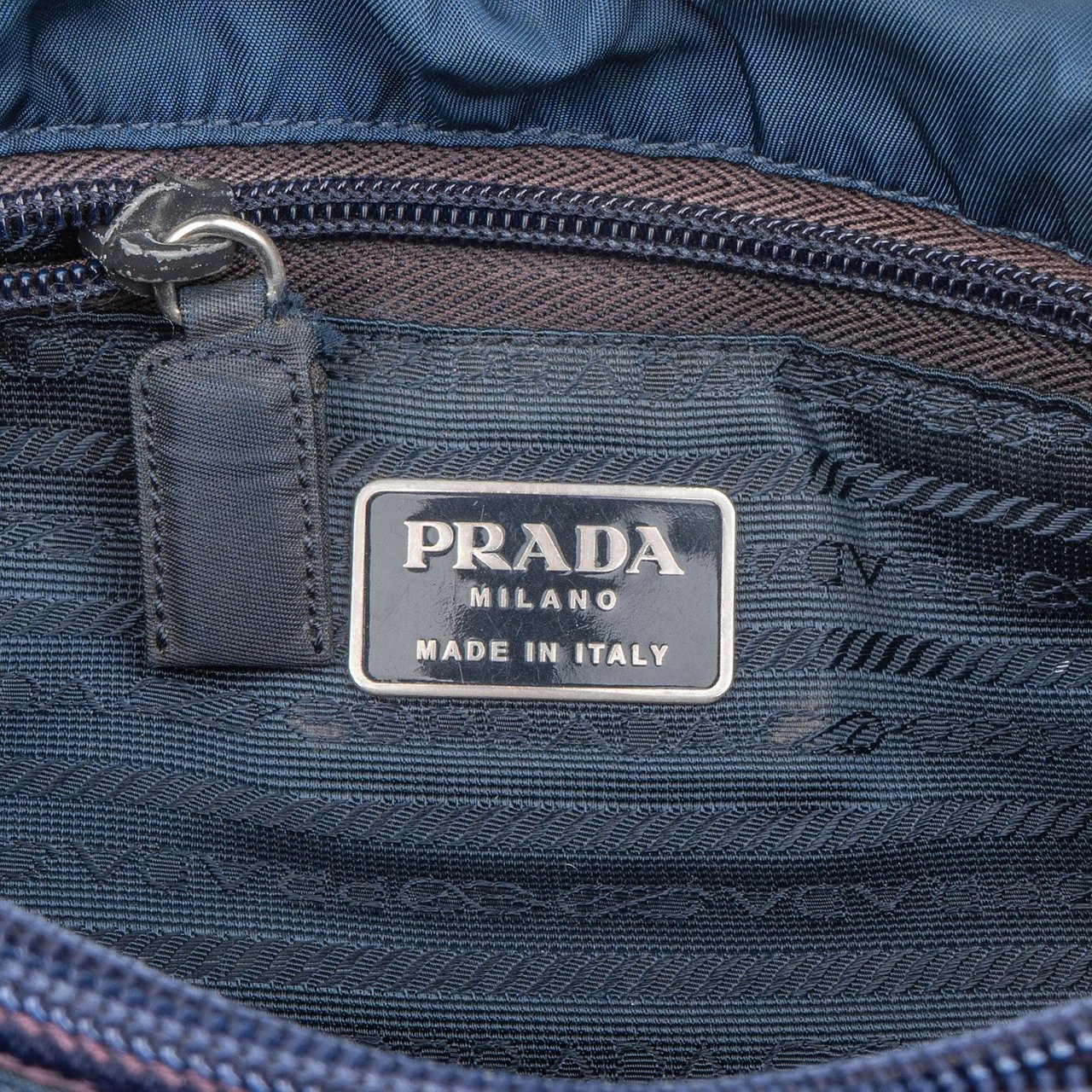 Prada Navy Nylon Tessuto Tote Handbag Navy